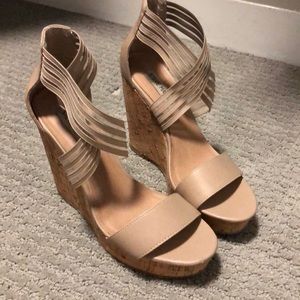 Nude Steve Madden wedges